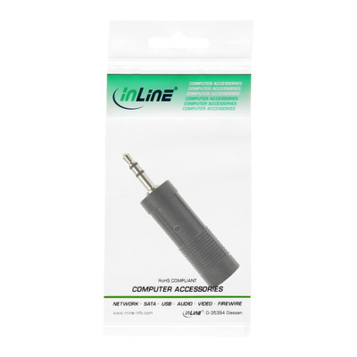 InLine® Audio Adapter, 3,5mm Klinke Stecker Stereo an 6,3mm Klinke Buchse Stereo (Produktbild 2)
