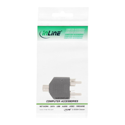 InLine® Audio Adapter, Cinch Buchse an 2x Cinch Stecker (Produktbild 3)