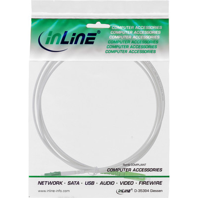 InLine® LWL Simplex Kabel, FTTH, LC/APC 8° zu SC/APC 8°, 9/125µm, OS2, 1m (Produktbild 2)