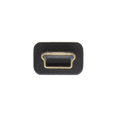 InLine® USB 2.0 Mini-Kabel, USB A ST/Mini ST 5pol, schwarz, vergold. Kont., 0,3m (Produktbild 2)