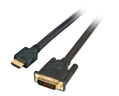HighSpeed HDMI - DVI Kabel,HDMI A - DVI -- 24+1 St-St 1m, schwarz