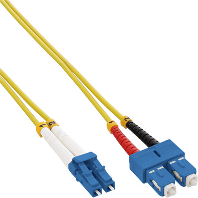 InLine® LWL Duplex Kabel, LC/SC, 9/125µm, OS2, 10m (Produktbild 1)